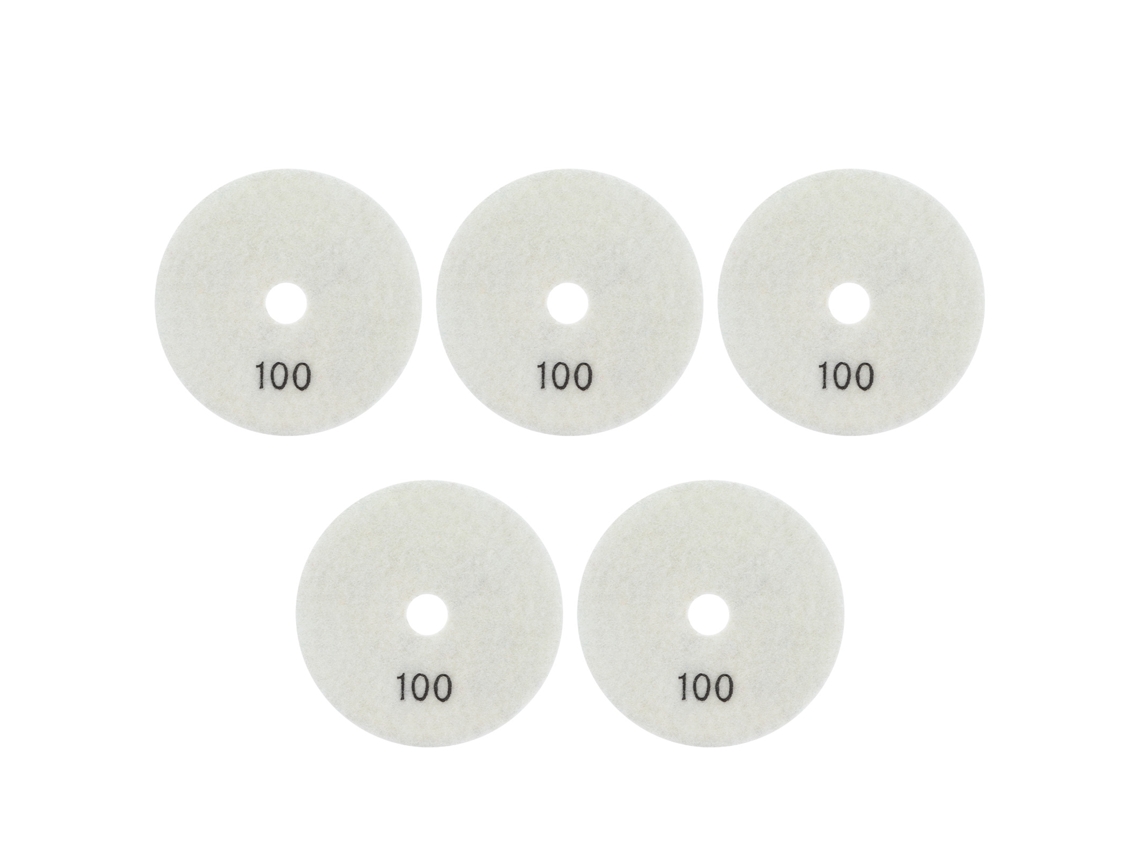 5 Peças Discos De Polimento Úmido De Diamante 4 Polegadas Kit Para Mármore Granito Cerâmica 100 Grit
