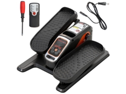 Mini Elíptica Elétrica com 12 Velocidades Modo Manual e Automático Ecrã Led e Pedais Antiderrapantes 40,7x36x21,5 Cm Preto