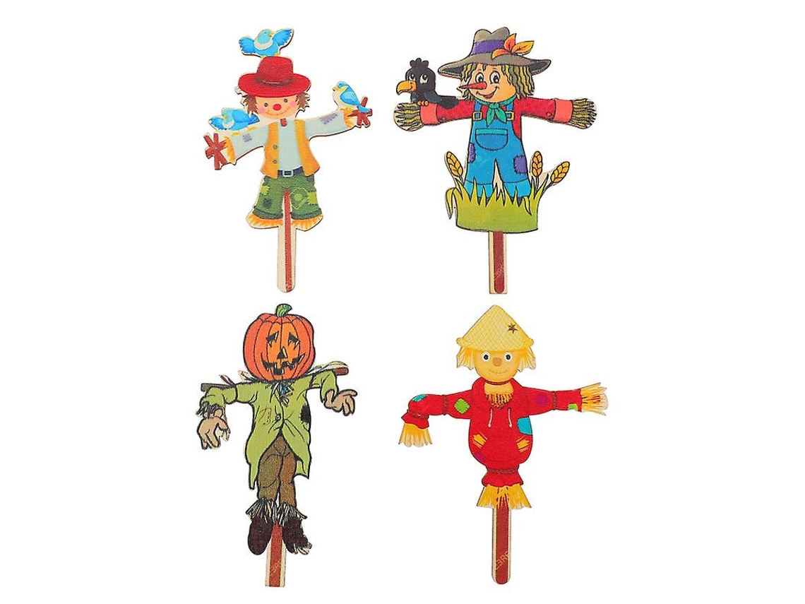 4 Peças de Decorações de Espantalho de Halloween ALLINLESS