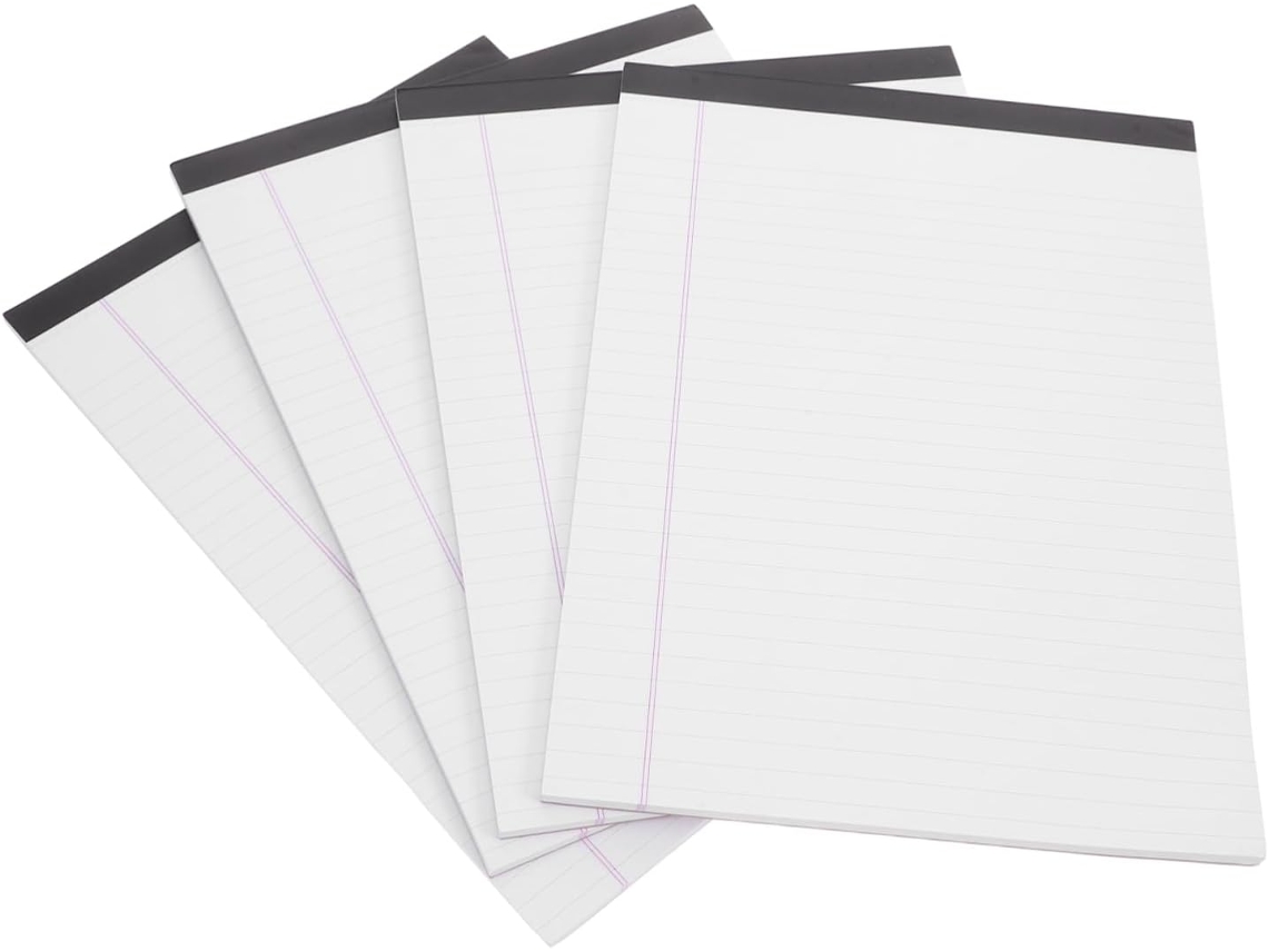 De Notas A4 Com Quadriculado Grande, Pacote Com 4 Unidades, Papel Branco Com Linhas Azuis, Páginas Gokoco