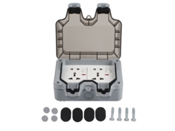 Caixa de tomada externa ip66 à prova d'água e poeira 13a 16a padrão weatherproof para jardim varanda | S/MARCA