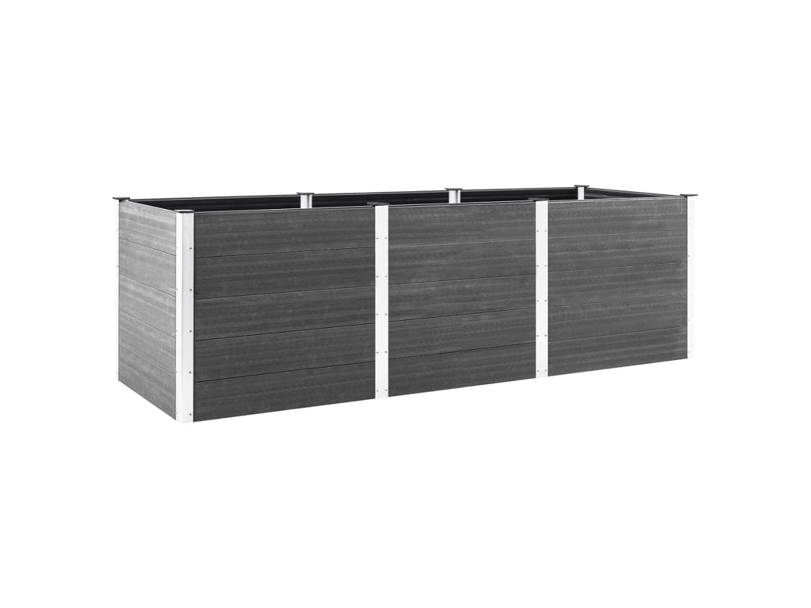 Garden Raised Bed, Garden Raised Beds Vidaxl Cinzeto Wpc (300 X 50 X 91 Cm)