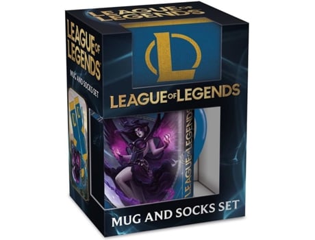 Kit Caneca e Meia LEAGUE OF LEGENDS (325 ml - Meias de Algodão)