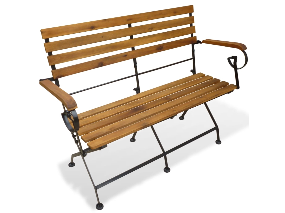 Vidaxl Banco De Jardim Dobrável 112 Cm Madeira Acácia Maciça