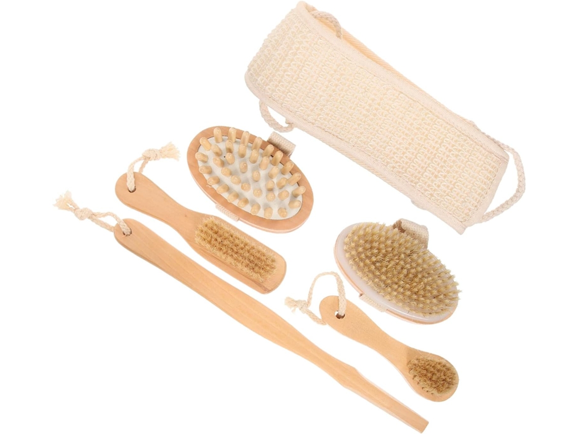 Conjunto De 5 Peças Escovas Banho, Escova Esfoliante Para Homens E Mulheres, Acessórios De Higiene Pessoal