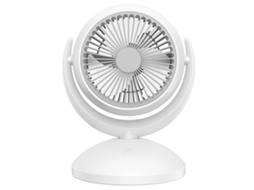Ventilador de Mesa Ultra Silencioso 4 Modos de Velocidade com Oscilação USB para Escritório e Casa