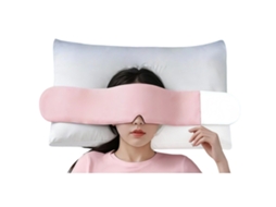 Máscara Pesada para Sono Dupla Face em Pelúcia e Superfície Seda Fria, Design Alargado de Cobertura Total, Máscara de Gravidade Pink INF