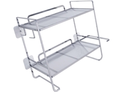 Armário De Parede Moderno Para Banheiro Com 2 Prateleiras Ferro, Design Respirável, Ideal Para Colocar Sobre O Vaso