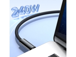 Cabo Wanew 240w Tipo C Para Tipo C Com Conector Magnético, Carregamento Rápido Pd3.1 Fcp Scp, Transmiss?o De Dados, 1m/1,5m De Comprimento