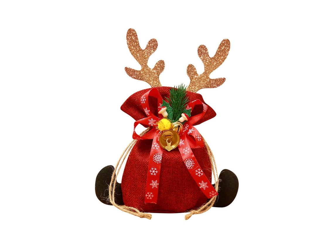Laxiscreed Sacola De Natal Maçã Com Sino Vermelho Para Presentes Festivos