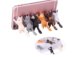 Ats 6 Peças de Suporte para Celular com Ventosa de Gato em Diferentes Cores Cute Cat Smart Phone Sucker Holder