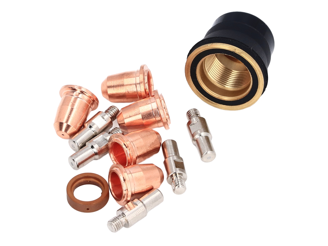 Kit De Bicos E Eletrodos De Plasma Laxiscreed Para Corte Brass S45 Com 12 Consumíveis