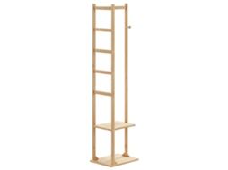 Vidaxl Cabide Com Ganchos E Prateleiras 38,5x30x156 Cm Bambu