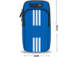 Braçadeira Para Celular Com Entrada Para Fone De Ouvido E Dois Bolsos (preta)