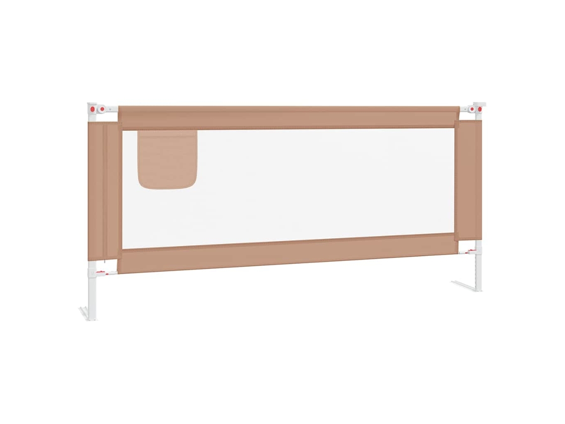 Barra De Segurança Para Cama Vidaxl Cinzento-acastanhado Tecido (200x25cm)
