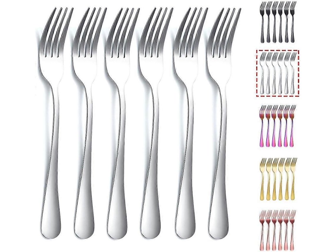 Conjunto De 6 Garfos De Jantar, 8,17 Polegadas, Em Aço Inoxidável, Talheres