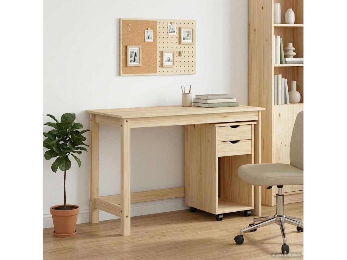 Vidaxl Conjunto De Mesa E Armário 2 Unid. Castanho