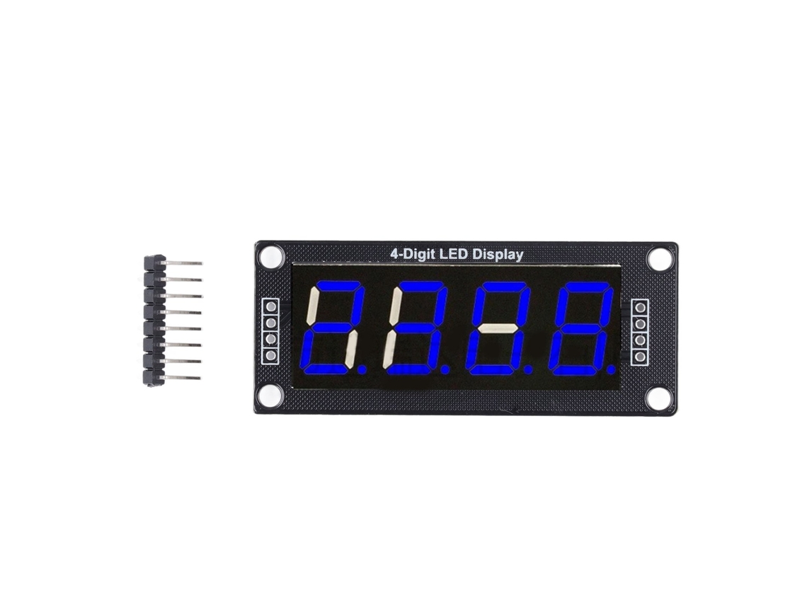Módulo de Pantalla Led Digital de 4 Bits 7 Segmentos Azul 0.56 Polegadas MRA172B 4 Unidades | S/MARCA