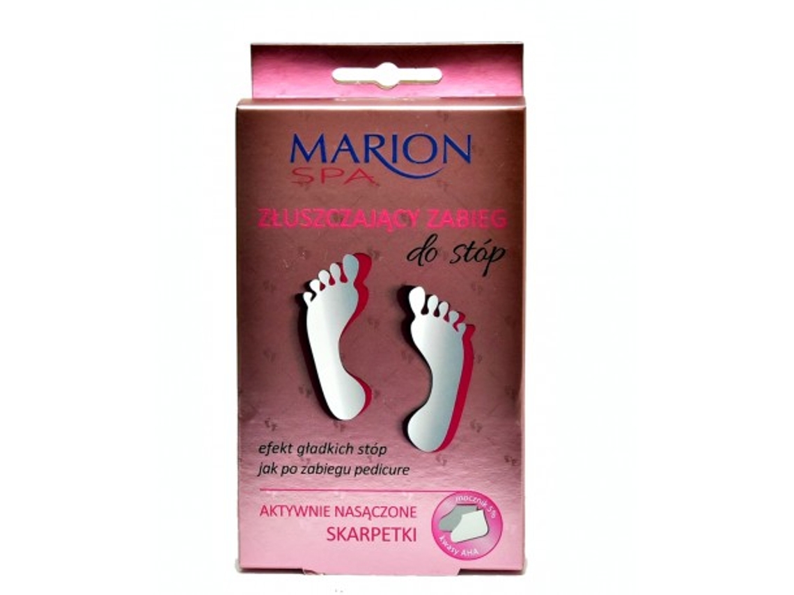 Spa Márcia Tratamento Esfoliante Para Pés 1 Par De Meias 2 Saquetas De Líquido Ativo Marion