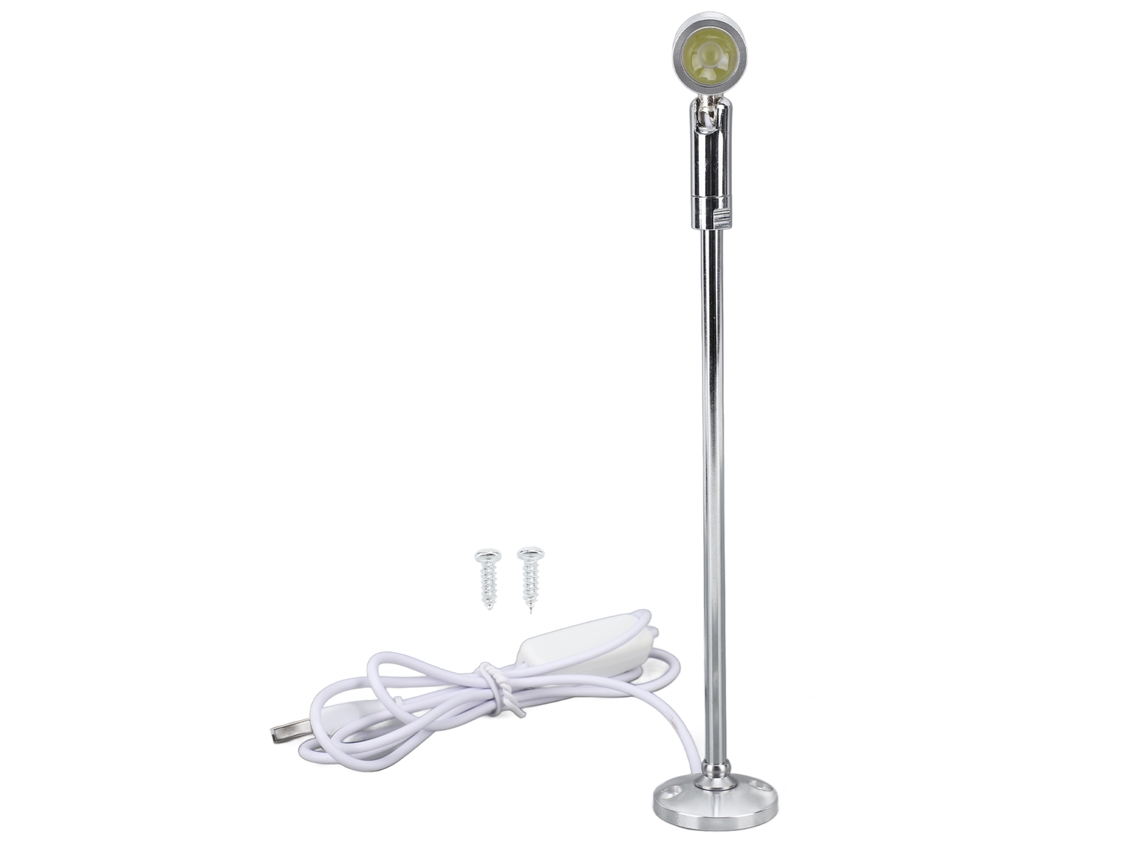 Luminária de chão LED 2026 para joias, mini holofote USB de alumínio com luz branca para pintura artística.