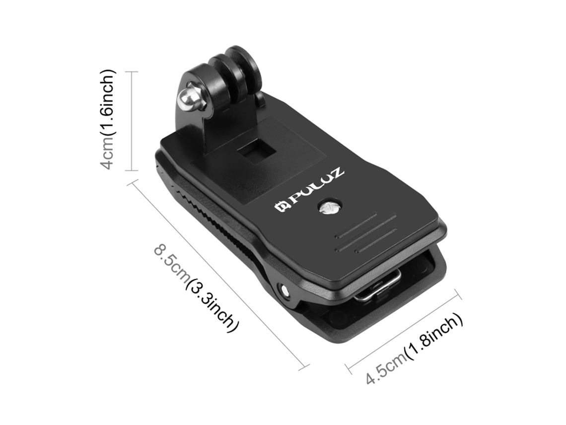 Puluz Suporte Para Cinto De Mochila Com Clip E Suporte Para Telefone Para Gopro Hero 11/10/9 Osmo Pocket Insta360 Câmeras De Ação