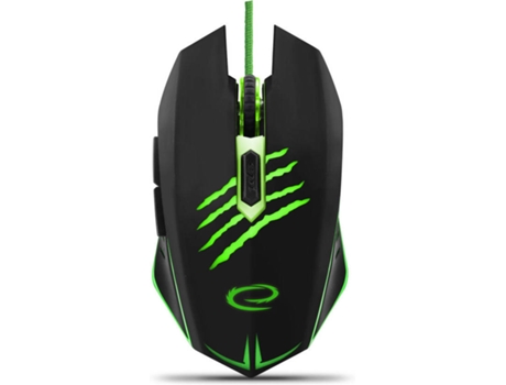 Rato Óptico Gaming Preto E Verde  Egm209g