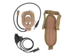 Fone de ouvido militar LAXISCREED Hytera Pd600 Pd602 Pd605 Pd662 marrom