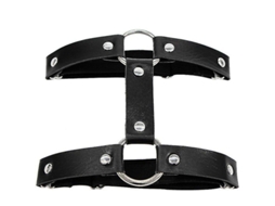 2pcs Cinturón De Ligas Gótico De Doble Fila Elástico Pierna Anillo Punk Talla Única Pu Blanco Amarillo Rojo Negro Rosa Azul Negro