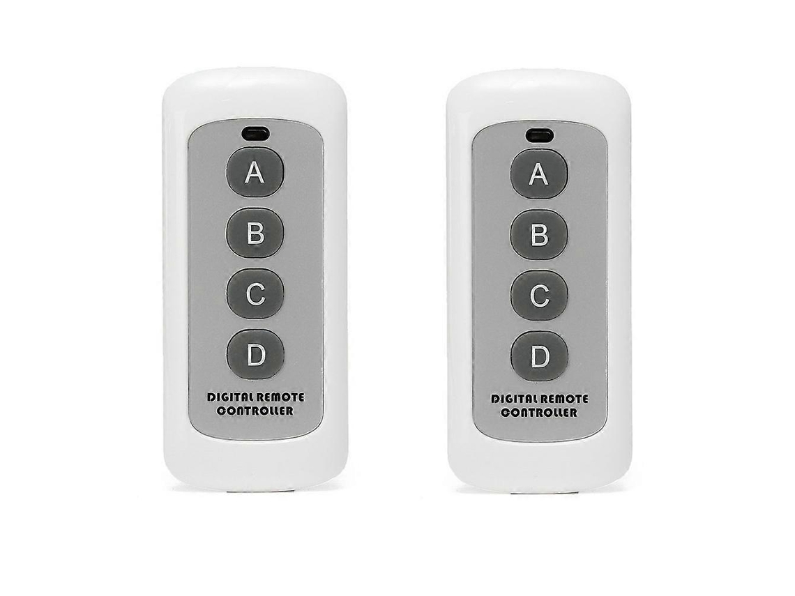 Controle Remoto Sem Fio Rf De 433 Mhz, Branco, Com 4 Botões, Modelo Ev1527, Com Código De Aprendizagem.