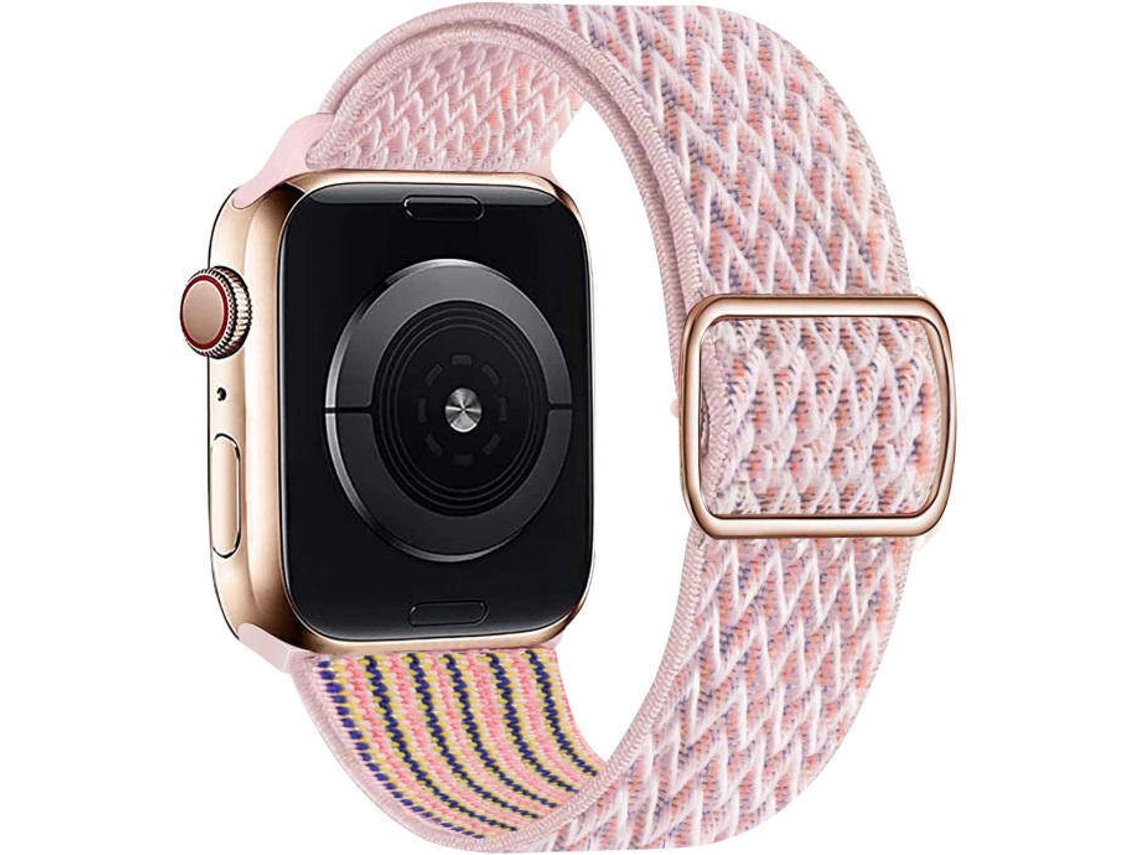Bracelete Apple Watch 42/49 mm SWISSTEN Nylon (Rosa)