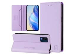 Capa De Couro Para Celular Rc01 Com Dupla Dobra Magnética E Rfid