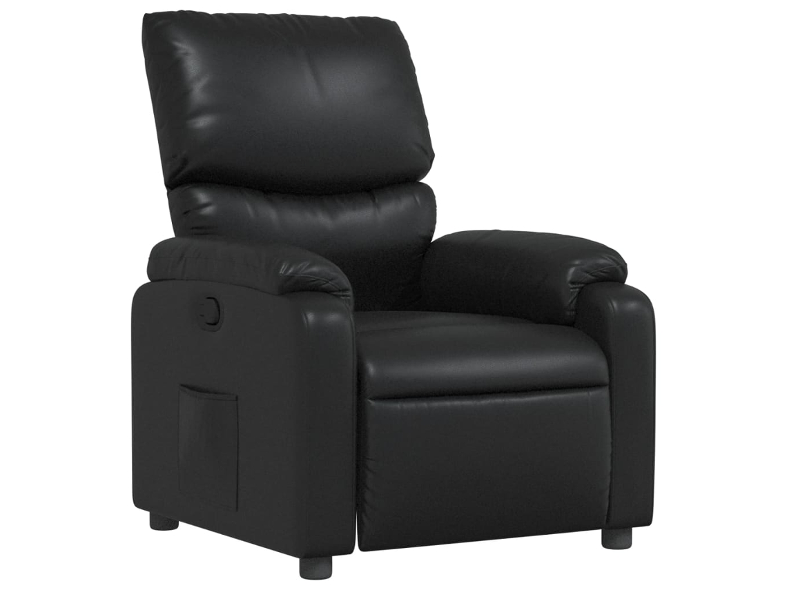 Recliner Chair, Recliner Chairs Vidaxl Preto Couro Artificial