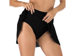 2026 falda de Banho para Mulher de Cintura Alta com Babados Traje de Banho Sqc 2xl Negro