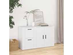 Vidaxl Aparador 100x33x59,5 Cm Derivados De Madeira Branco