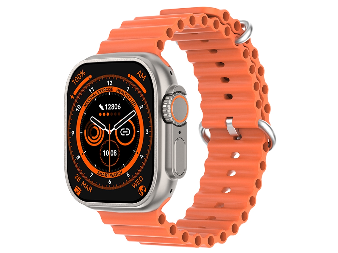 (pulseira Laranja Oceano) Smartwatch, Compatível Com Comunicação Nfc (near Field Communication) E Carregamento Sem Fio.