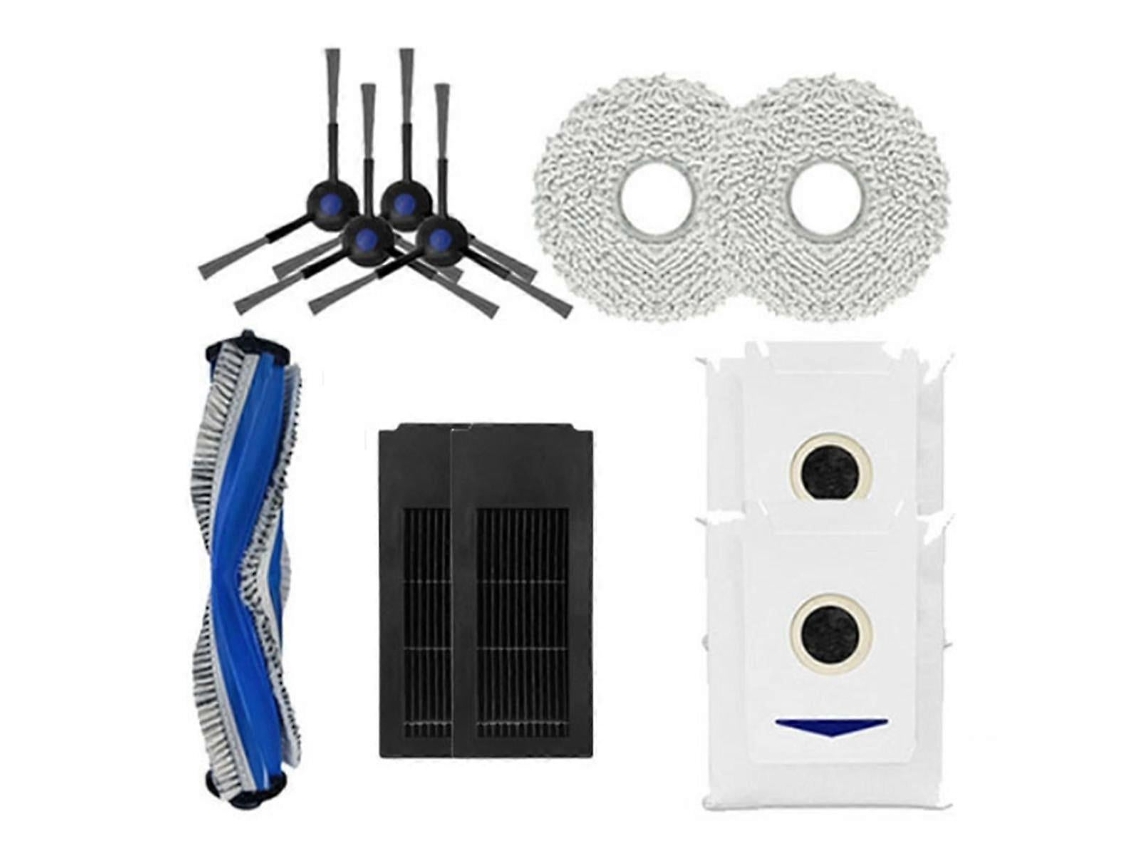 Conjunto de 11 Acessórios para o Aspirador Robô X2s, Incluindo Escova Lateral com Rolo, Filtro Hepa, Pano de Limpeza e Saco para Pó BRILVIBERA