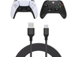 Cabo De Carregamento Micro Usb |2m| Xbox / Ps4 Pro / Ps5 Brilvibera (pacote Com 2)