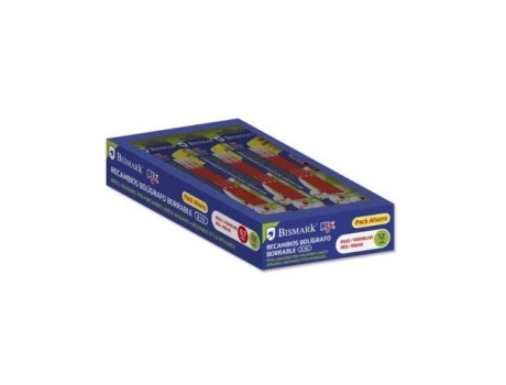 C/12 Recambio Boligrafo Borrable Rojo Bismark