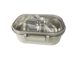 Caixa de lanche de plástico S/MARCA 1000ml com 3 compartimentos