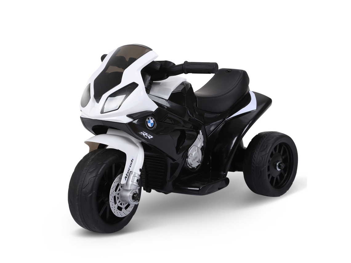 Mota Elétrica Bmw Para Crianças Entre 18-36 Meses 6v Com Faróis Música E Velocidade Máx. De 2,5 Km/h 66x37x44 Cm Preto