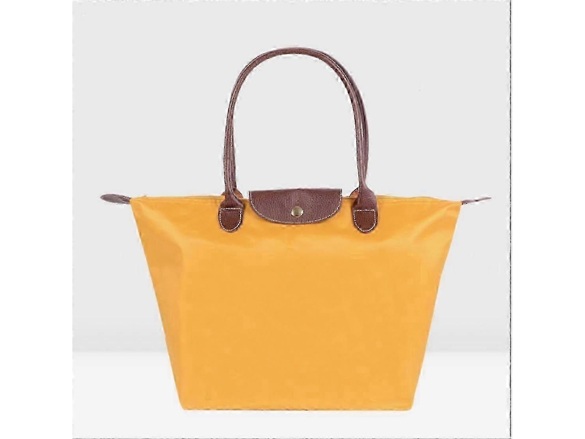 Bolsa de Compras Feminina Clássica de Cor Sólida, em Tecido Oxford, Nylon, Dobrável, para Ombro Ou para Guardar Objetos. GOKOCO