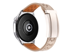 Pulseira de couro genuíno microporoso de dupla face com data magnética em formato TE com estampa Crazy Horse para Samsung