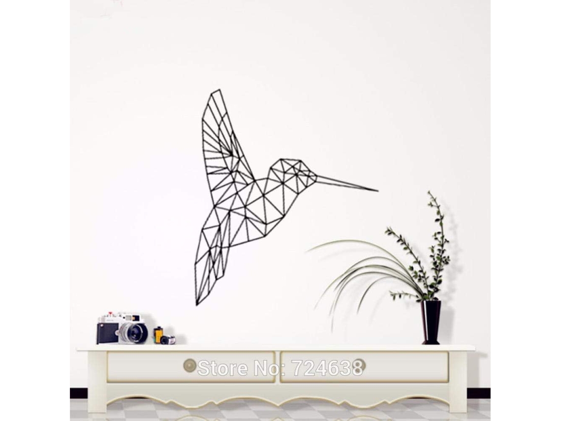 Adesivos de parede, decalques geométricos decorativos, efeitos visuais, decoração de parede em vinil 45x57cm