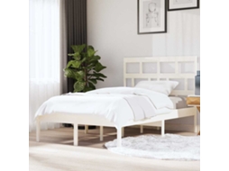 Vidaxl Estrutura De Cama 140x200 Cm Madeira De Pinho Maciça Branco