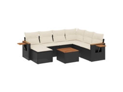Garden Sofa Set, Garden Sofa Sets Vidaxl Preto Rattan / Vime (n/a)