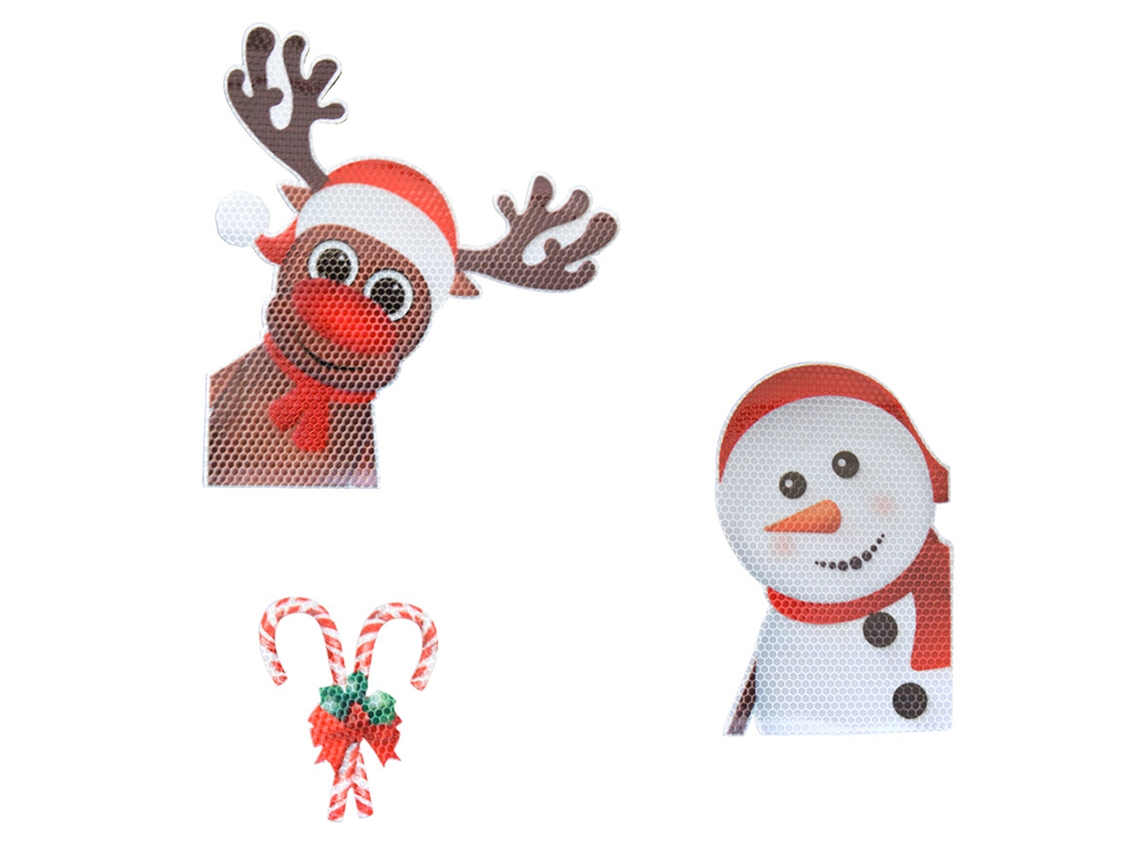 Laxiscreed Rfm004 Decoração De Natal Para Carro Com Luz, Rena E Pai Natal