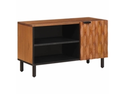Vidaxl Gabinete Para Tv Acabamento Em Acácia Marrom 80 X 33 X 46 Cm