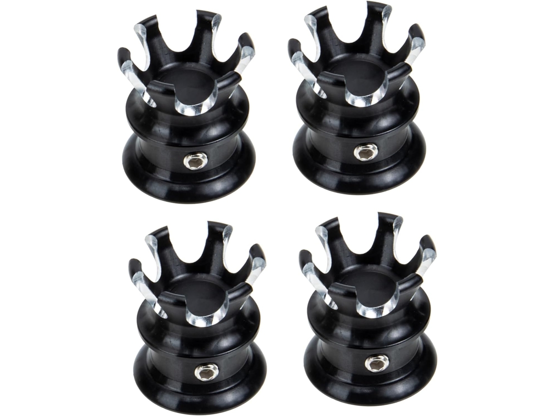 Conjunto De 4 Protetores Porcas Roda Para Motocicletas, Acessórios Reposição, Pretos.