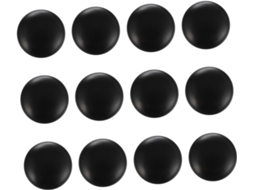 Conjunto De 12 Puxadores Pequenos E Simples Em Alumínio Preto Para Gavetas Armários
