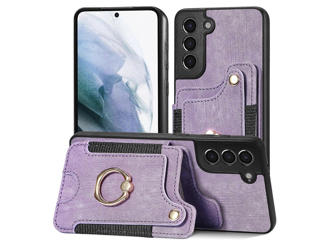 Capa Tipo Carteira Com Vários Cartões E Toque De Pele Retrô Para Samsung Galaxy S21 5g